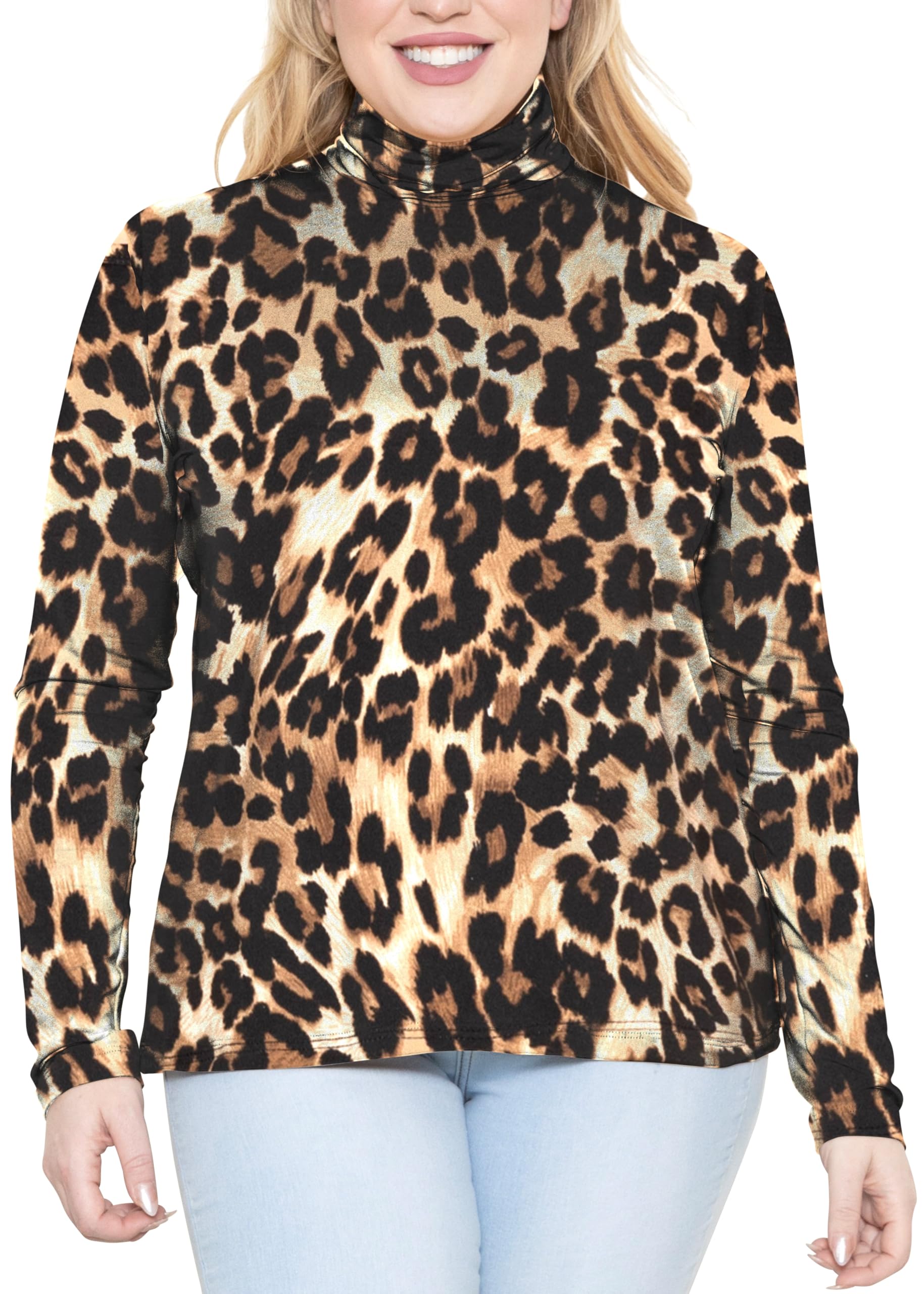 STRETCH IS COMFORT Womens Plus Size Relaxed Long Sleeve Turtleneck XL - 7X