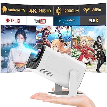 プロジェクター 天井投影 25000LM高輝度 Amazon.co.jp: 【360°回転＆ネイティブ1080P】Polocsh