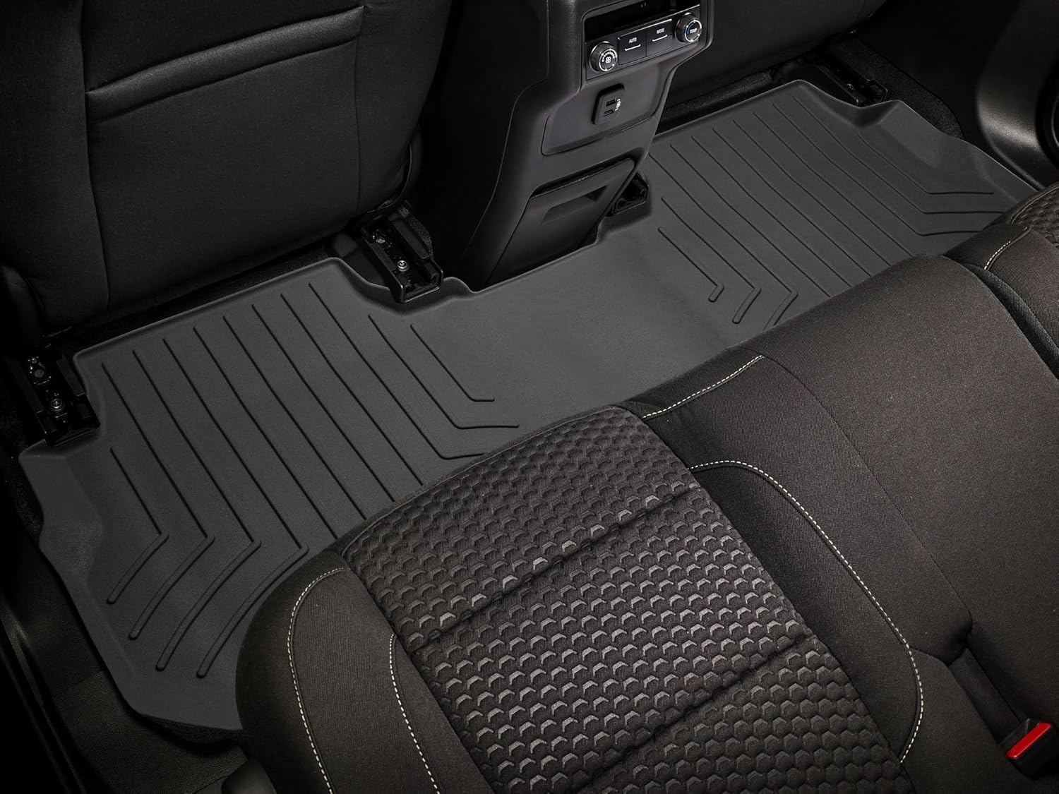 WeatherTech FloorLiner HP Custom Fit Floor Mats for Chevrolet Blazer, Acadia - 2nd Row (4410802IM), Black