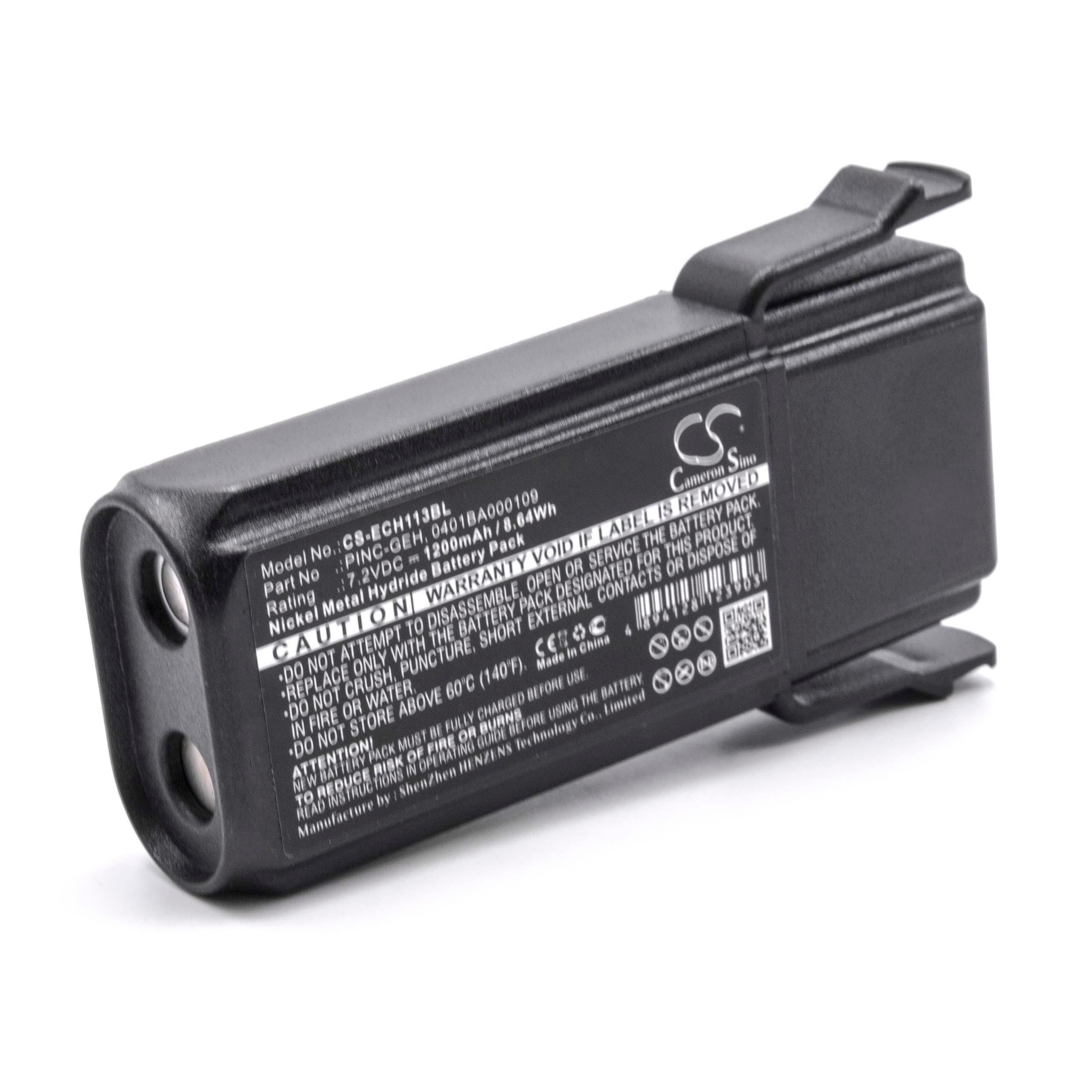 vhbw Replacement Battery compatible with Elca GENIO-PUNTO, Genio-Sfera, Genio-Silux, PINC-GEH Remote Control (1200mAh, 7.2V, NiMH)