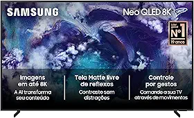 Samsung Vision AI TV 75' NEO QLED Ultra 8K QN900F 2025, Mini LED, Upscaling em 8K com AI, Tela Matte, Controle por Gestos, Painel até 165hz