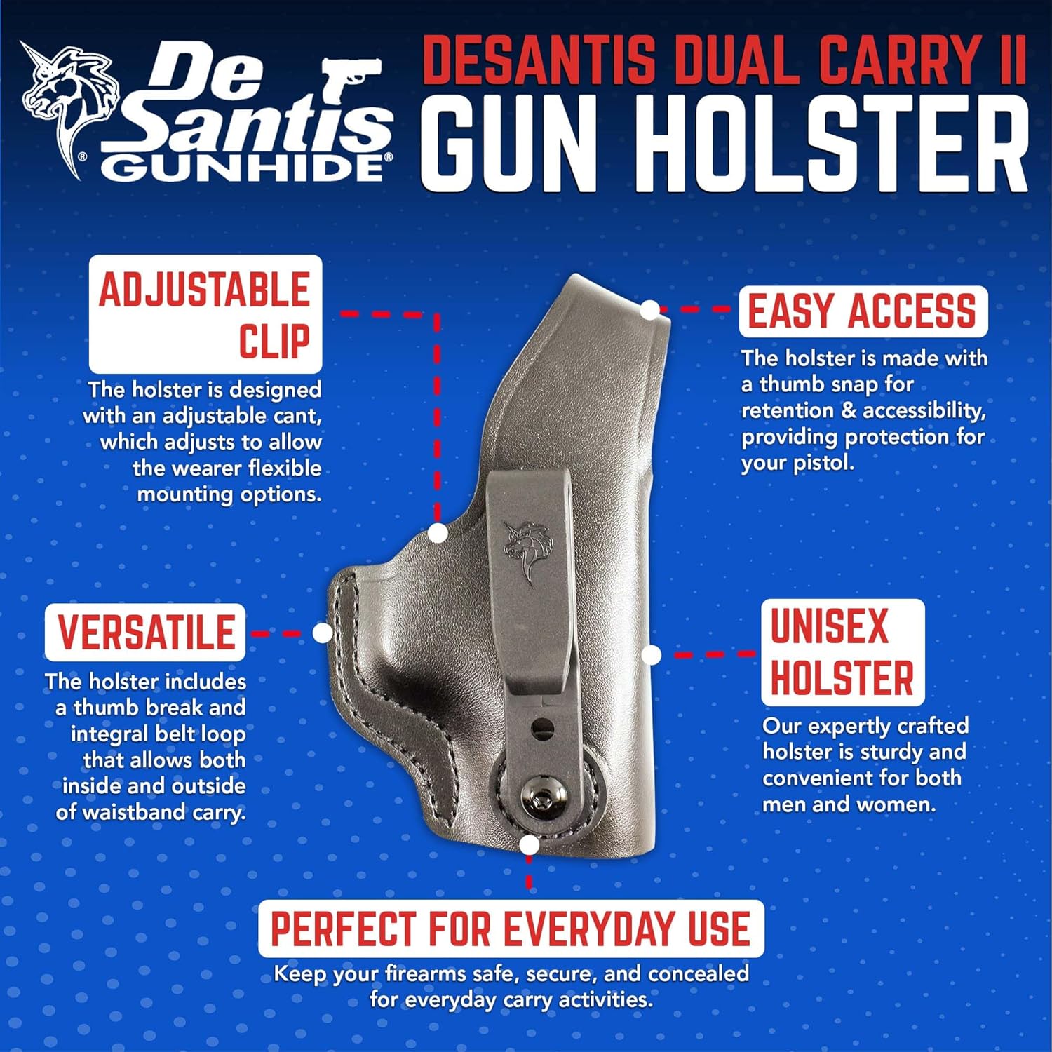 DeSantis Dual Carry II Black Right Hand S&W M&P Shield 9/40
