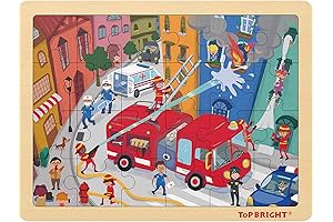 TOP BRIGHT 24 Piece Puzzles for Kids Ages 3-5 - Fire Rescue...
