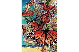 Toland Home Monarch Madness Butterfly Decorative House Flag 28x40 Inches