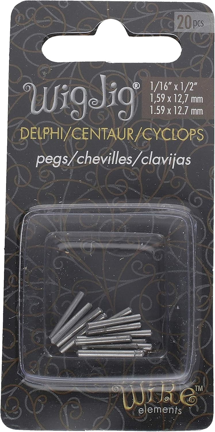 The Beadsmith Wig Jig Delphi Pegs – Wire Elements Small Sizes, 6 Pieces, Nylon with Metal Pins, 3/16, 1/4, 5/16, 3/8, 7/16 & 1/2 Inch Sizes - Used for Making Wire Components & Jewelry Designs