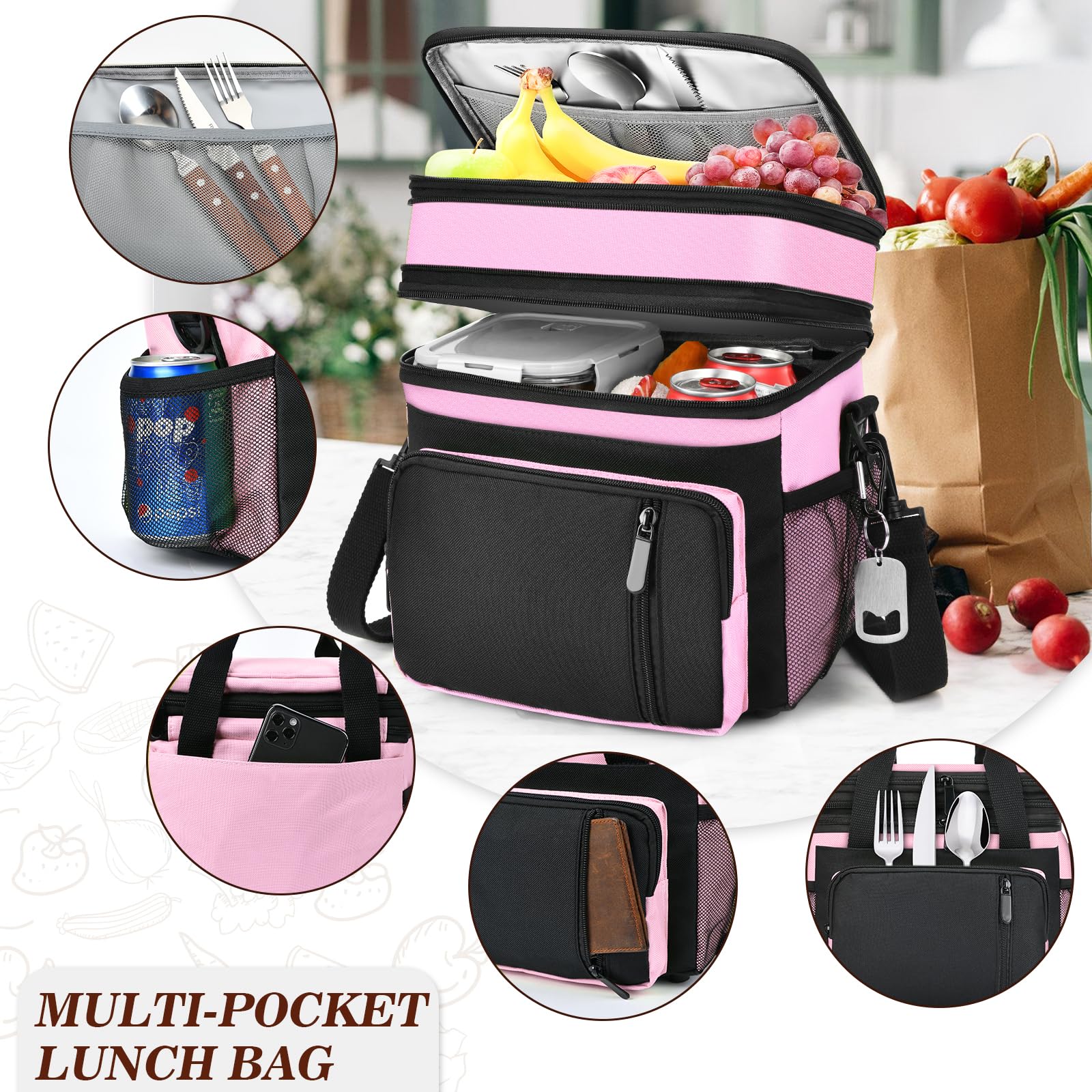 Lunch Box For Men And Women 3-In-1 Bento Box And Bottle ... - Shein