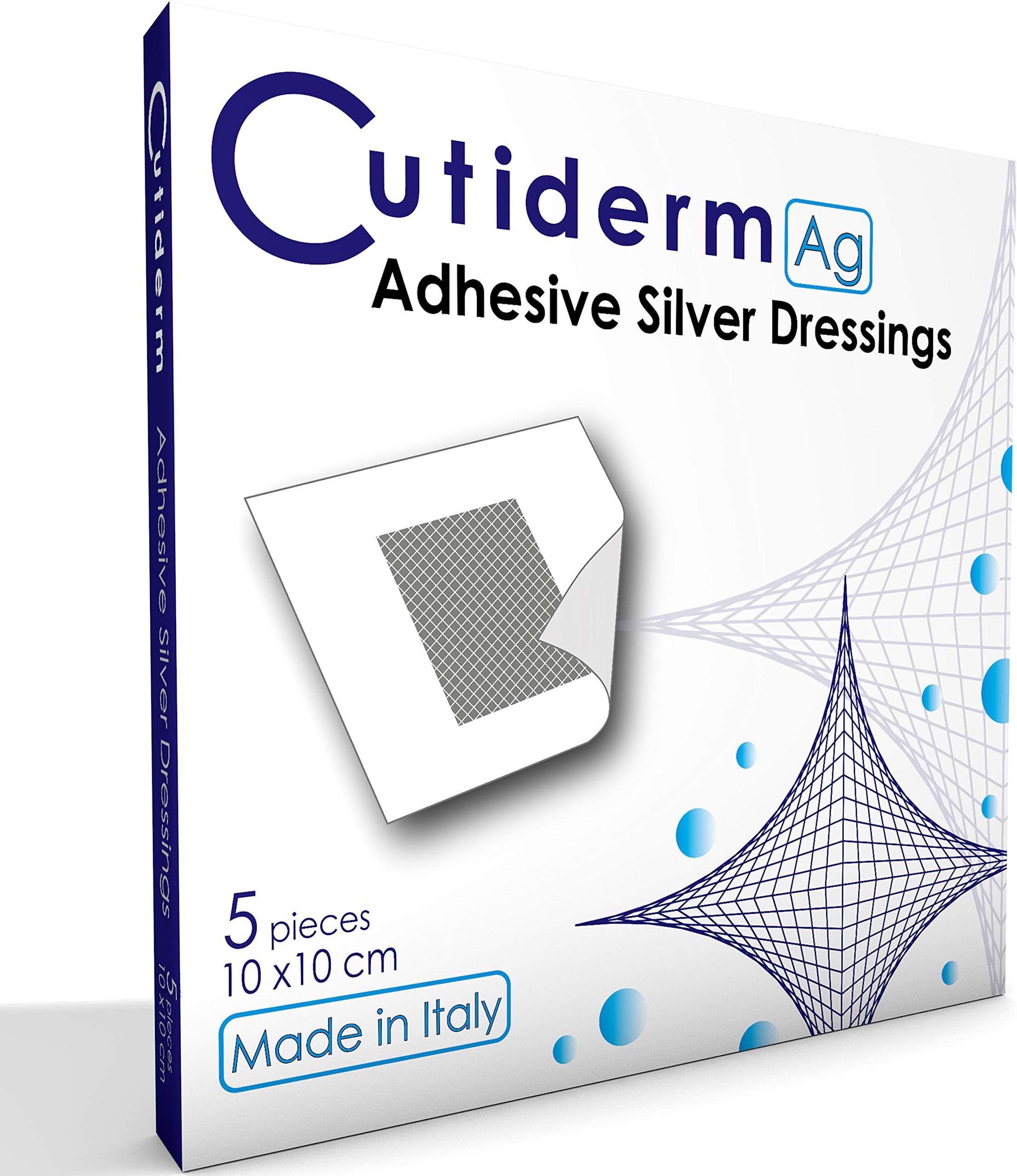 Cutiderm AG Adhesive Silver Wound Dressings 10cm x 10cm Pack of 5