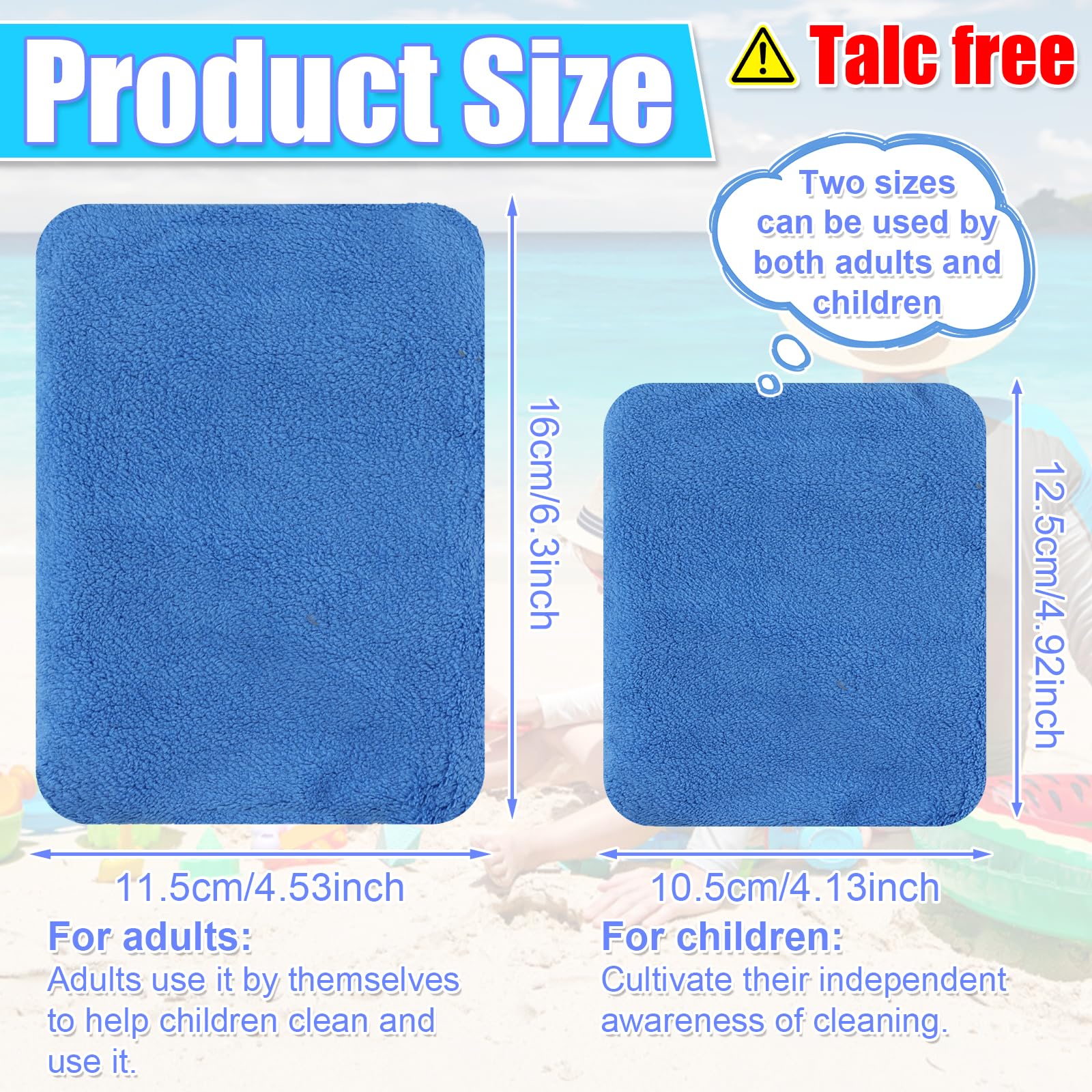 Bomefoi Sandentferner - 4 Stück Weiche Tücher Gegen Sand Am Strand