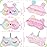 3 Pieces Sleep Mask for Kids, Girls Plush Sleeping Eye Cover Soft Eye Blindfold Cover Animal Shade for Kids(Rainbow Color,Bunny, Cat and Unicorn Style)