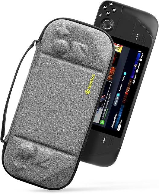 tomtoc Carrying Case Compatible with Steam Deck, Protective case, Hard Portable Travel Carrying bag for Steam Deck Console & Accessories, Shockproof, Travel friendly