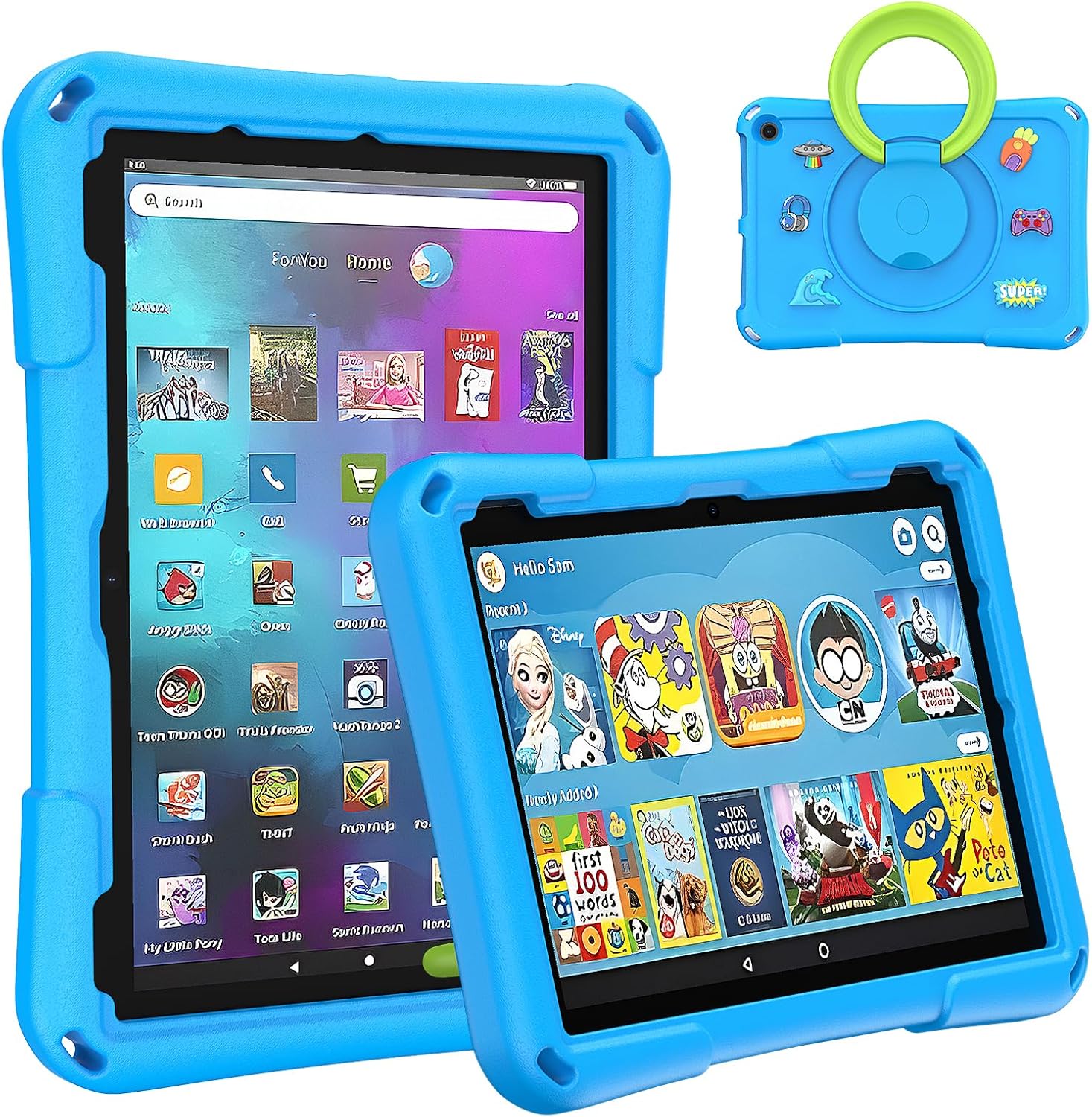 Fire HD 10 Kids Tablet Case, Fire Tablet 10 Case, Amazon Fire HD 10 Case (13th/11th Generation, 2023/2021 Release) Ubearkk Rotating 360 Kickstand Lightweight Shockproof Cover, Blue Fire HD 10 Kids Tablet Case, Fire Tablet 10 Case, Amazon Fire HD 10 Case (13th/11th Generation, 2023/2021 Release) Ubearkk Rotating 360 Kickstand Lightweight Shockproof Cover, Blue