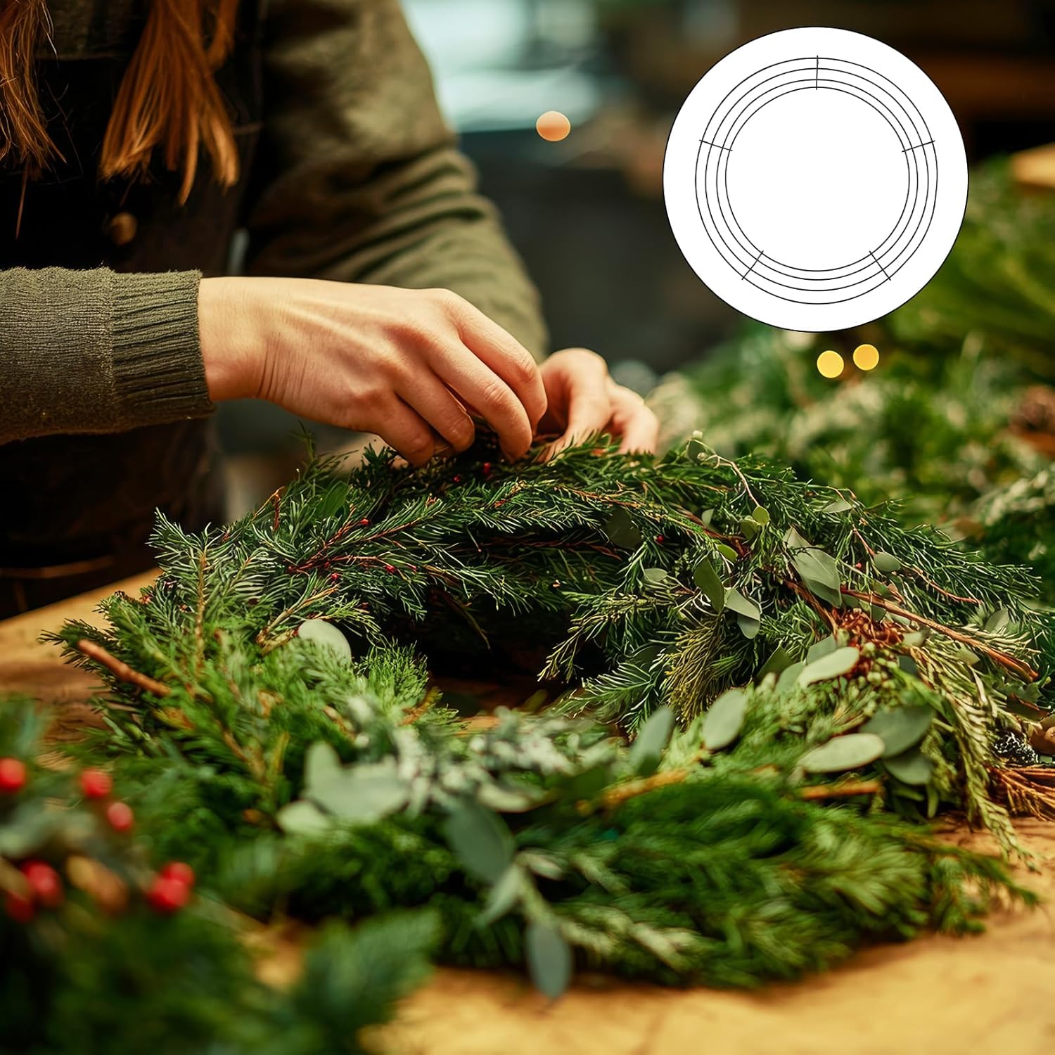 Wreath Supplies Round Metal Wreath Ring Pieces 12 Inch Wire Wreath