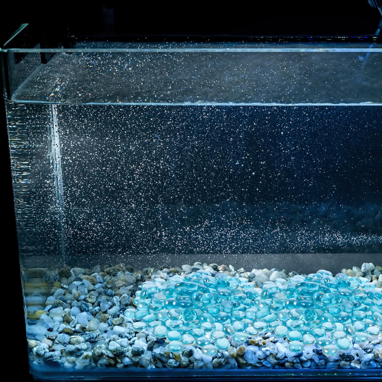 Graviers en Verre Transparent: 1 De Graviers en Verre D'aquarium Pierres Précieuses Décoratives en pour Vase Paysage D'aquarium
