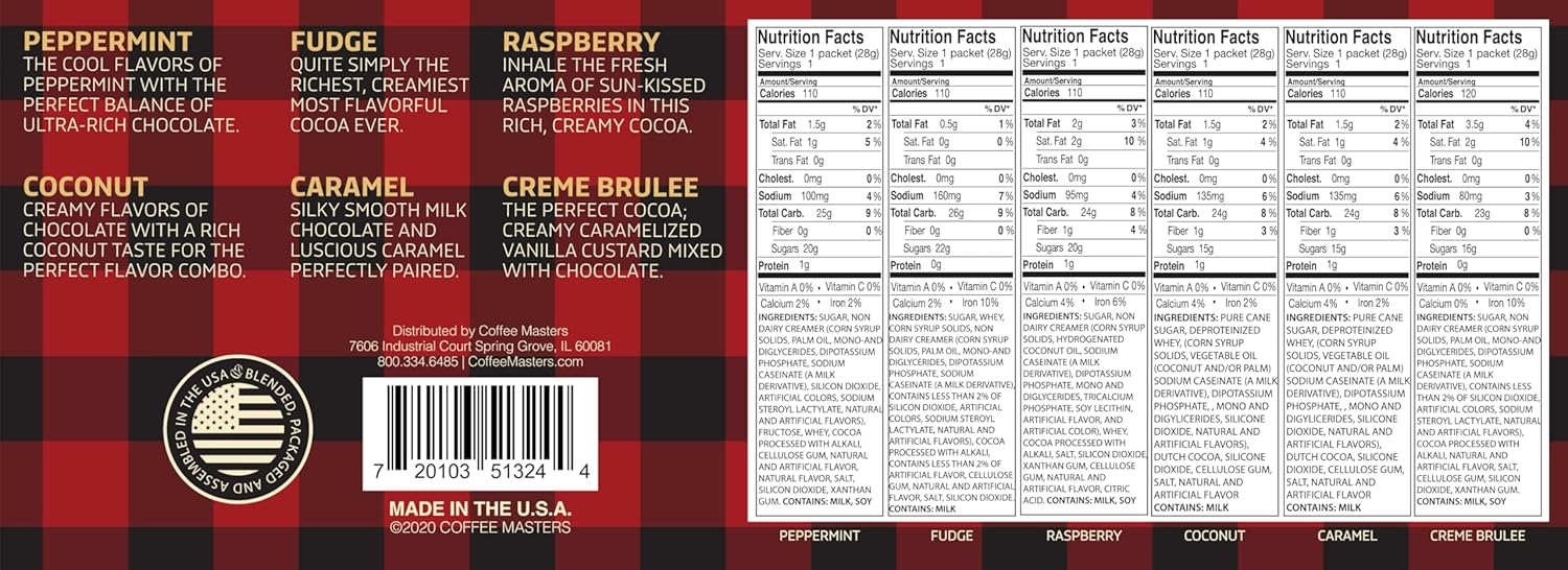 Holiday Hot Cocoa 12 Pack Cocoa Sampler Gift