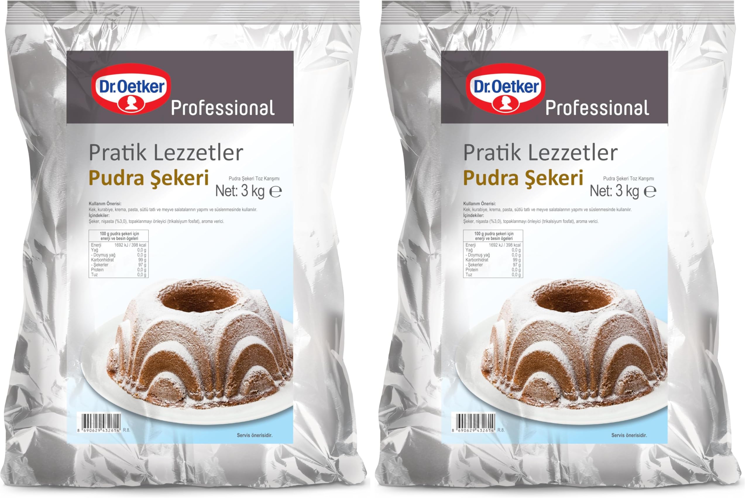Dr. Oetker Pudra Şekeri 3 Kg (2 paketi)