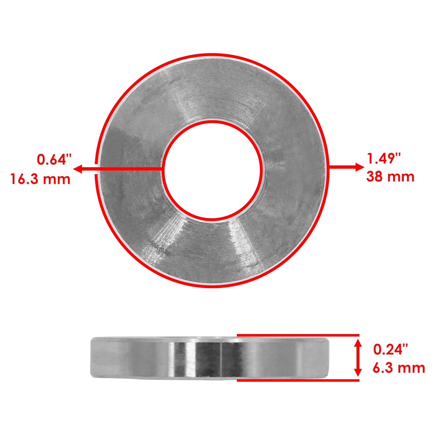 Caltric 48" 52" 61" 72" Deck Spindle Pulley Hub & Spacer Compatible with Scag SR-18B ST-18KH STG-18KH STH-13BV STH-13KH STH-18KH STH-20KH STHM-18KH STHM-20KH STHM-20 STHM-22 SMT-52 61 72 SCR48 SCR52