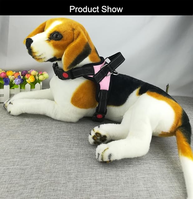 Foto 2 de 7 de Newtensina Moda reflexivo Perro arnes Grande Respirable Malla de Nylon arnes para Medio Perro Grande Perro