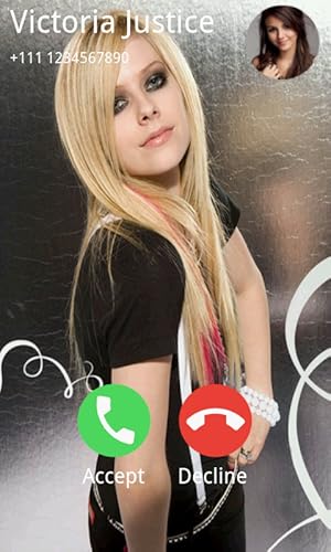 Avril Lavigne Full Screen Photo Call Receiver