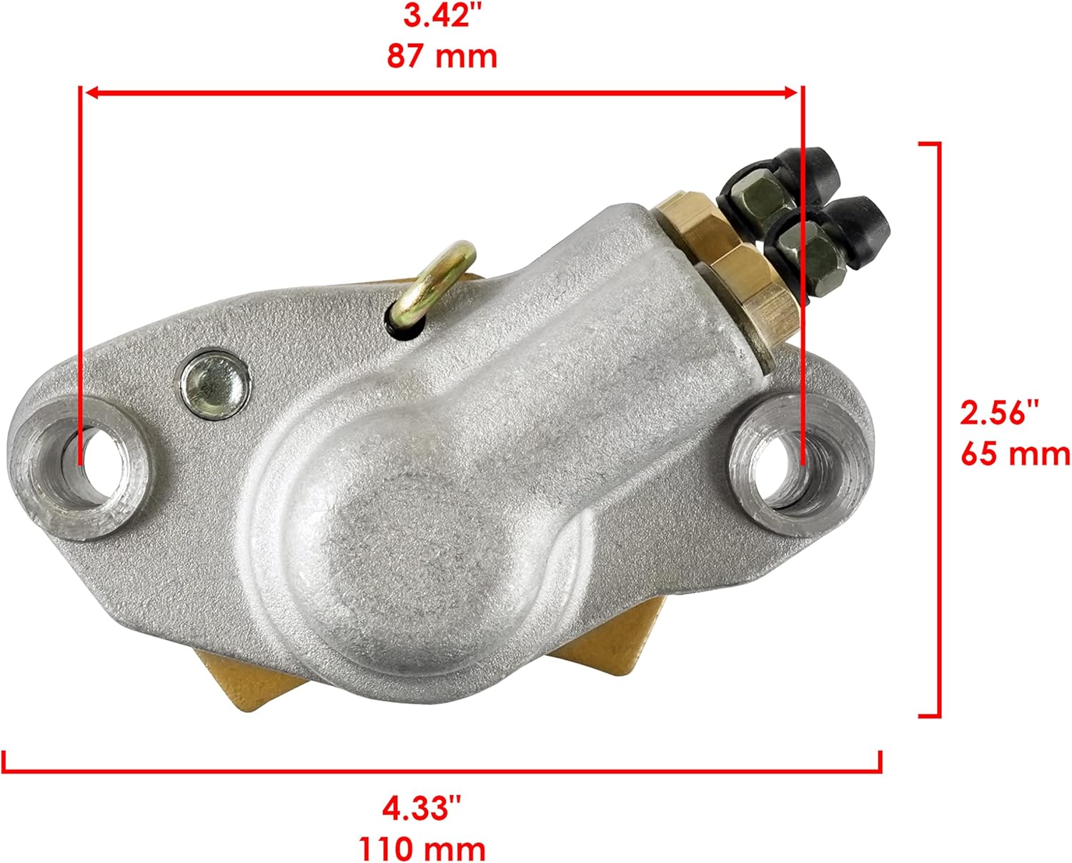 Caltric Front Rear Brake Caliper Compatible with Polaris Sportsman 335 4x4 1999 2000 with Brake pads