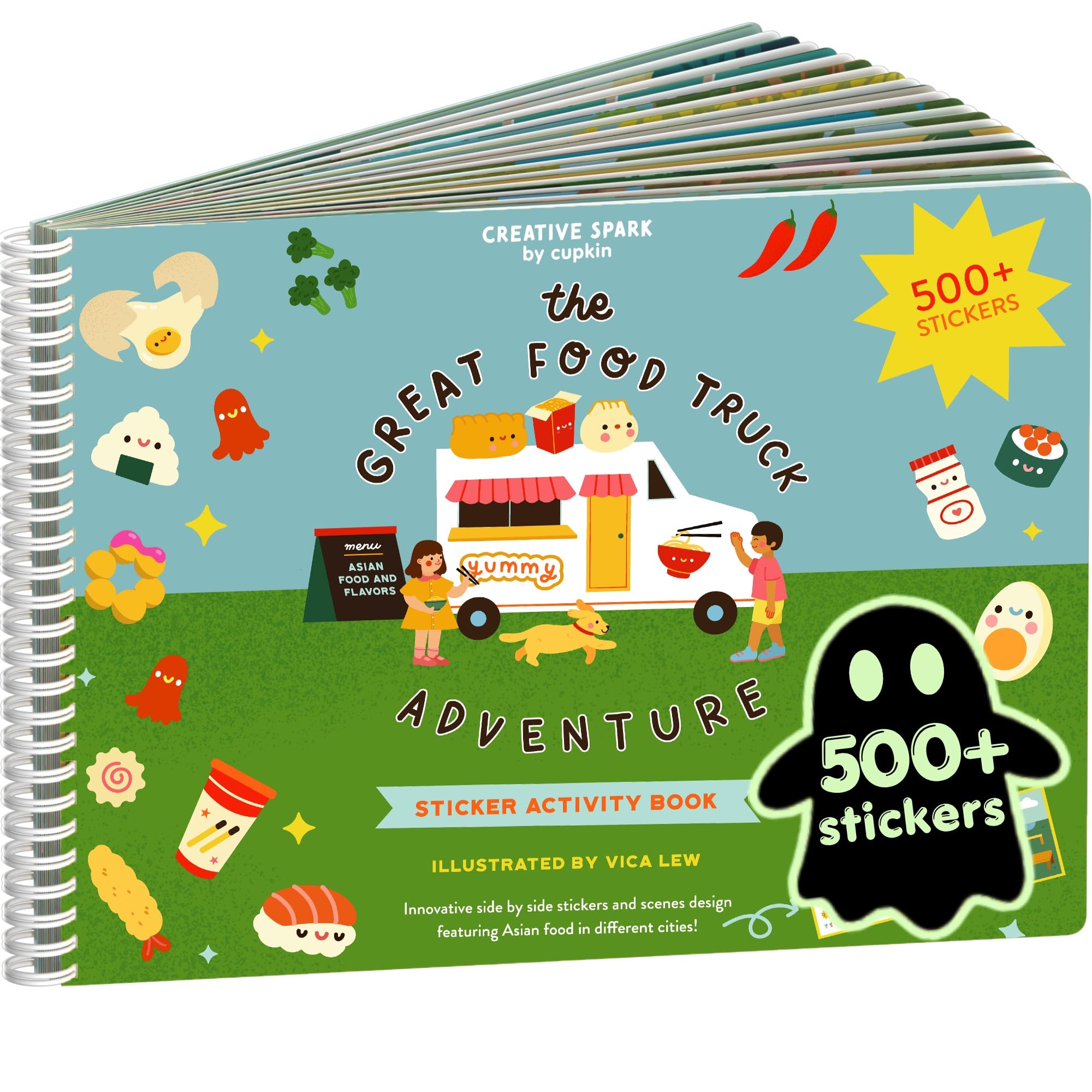 Cupkin Food Truck Adventure Coloring &amp; Sticker Book | 500+ Stickers