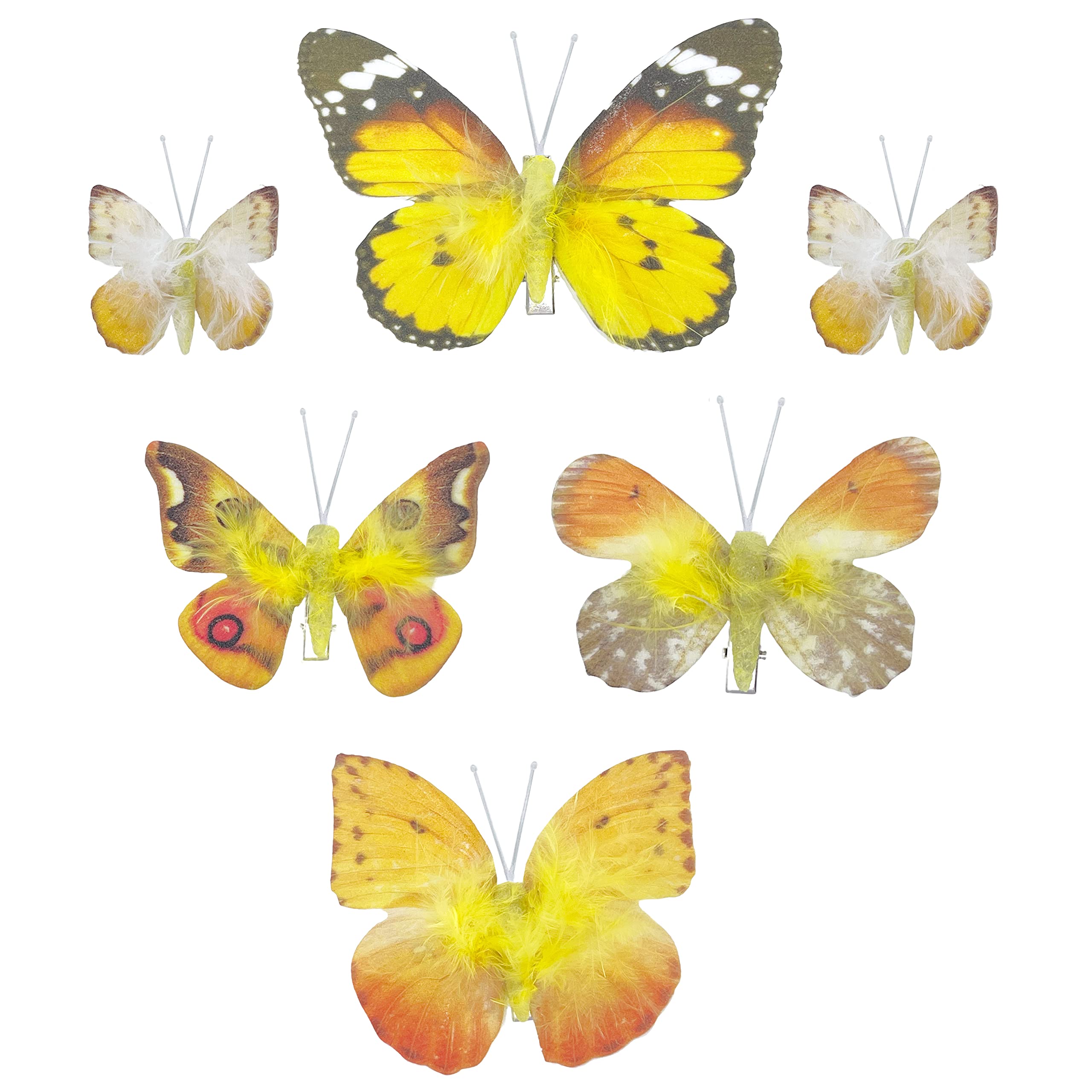 Farfalle Decorative MIK Con Clip - Set Da 6 Pezzi Colorati Per Decorazioni Creative - Foto 2