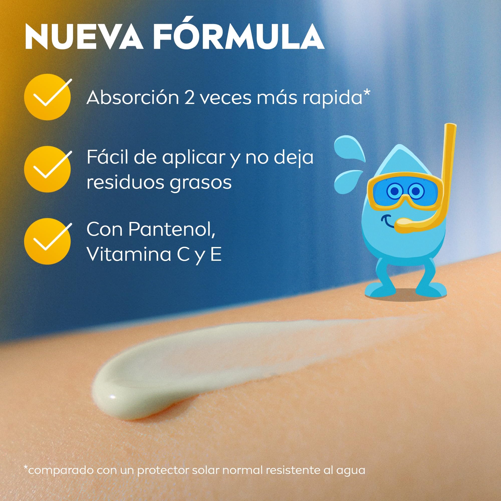 NIVEA SUN Kids Protege & Cuida 5 en 1 - Loción Solar con SPF50+ - Protector Solar Infantil Extra Resistente al Agua - Con Pantenol, Vitamina C y E - Aprobado por Pediatras - Todo Tipo de Piel - 200 ml