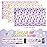 WERNNSAI Butterfly Wrapping Paper Rolls - 3 Short Rolls Butterfly Birthday Gift Wrap Paper for Kids Girls Birthday Party Packing Supply Purple Wrapping Paper with Cut Lines 17 in x 10 ft