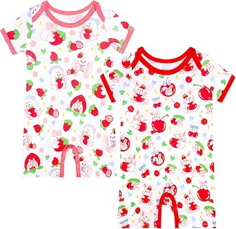 GUISBY Baby Rayon Romper Pajamas, 0-24M