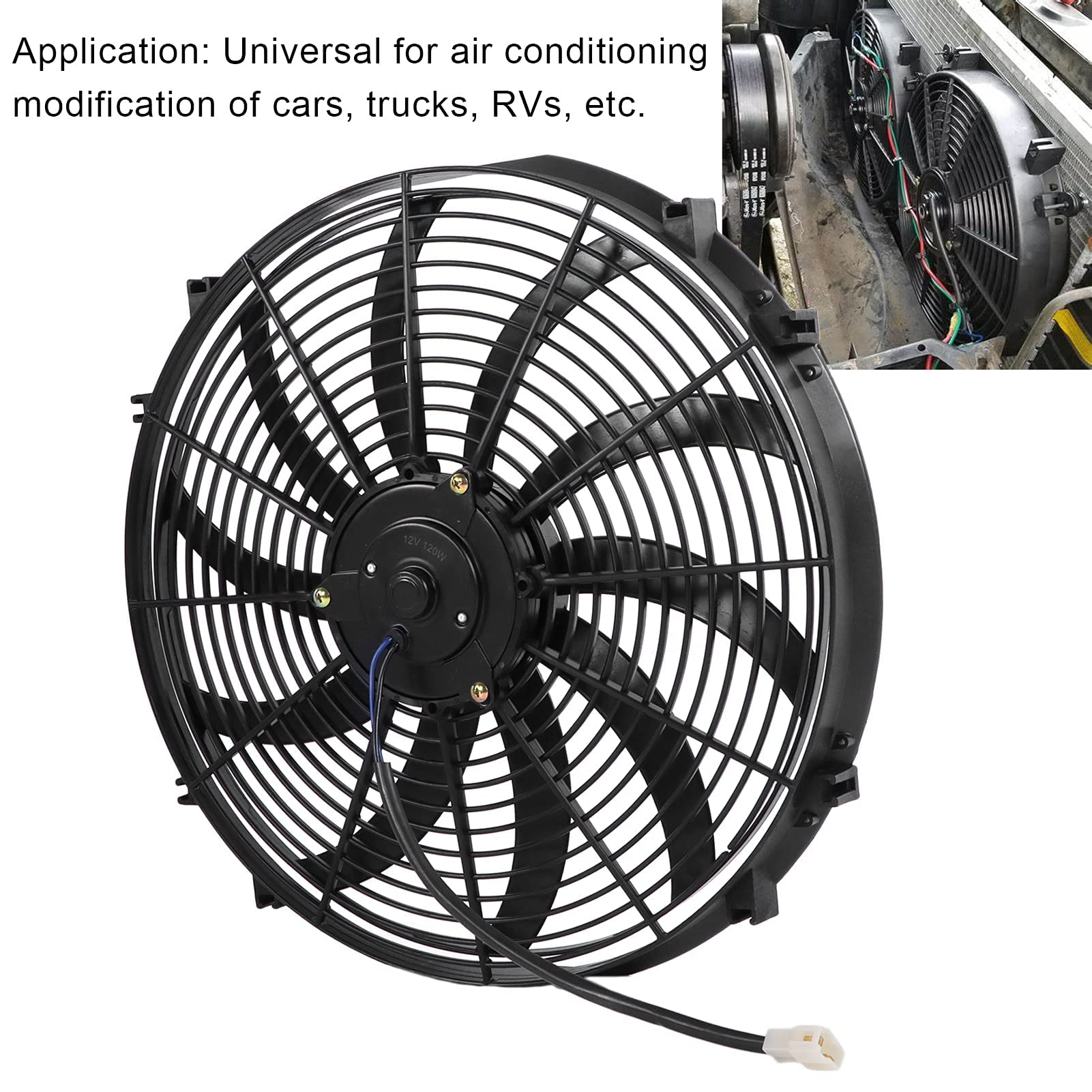 Ventilador de Radiador 16 Pulgadas Eléctrico para Coche