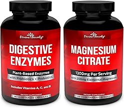Divine Bounty Digestive Enzymes with Probiotics & Magnesium Citrate Bundle