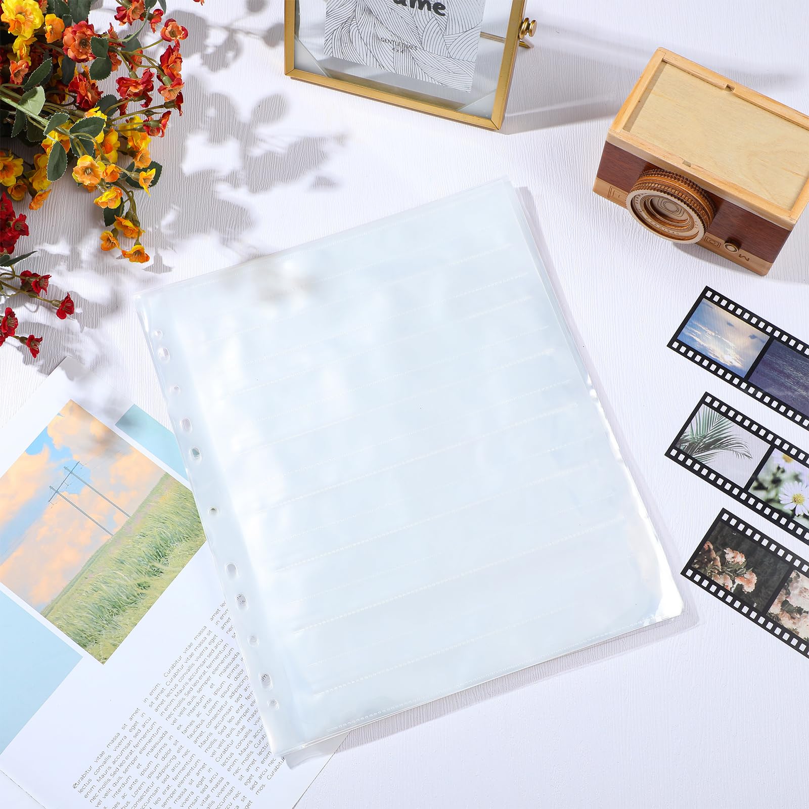 Film Negativ Aufbewahrung - 50 Seiten + Box Für 35mm Fotos