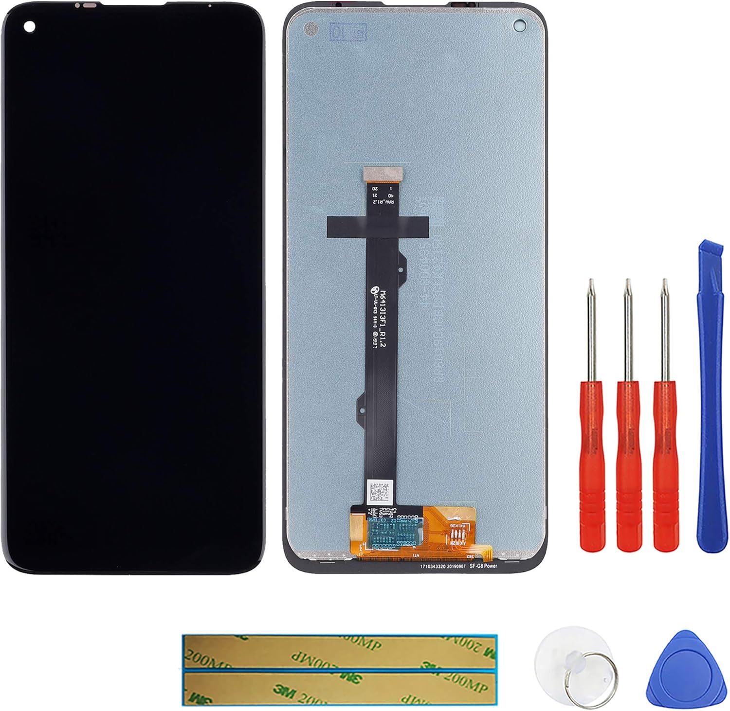 LCD Display Compatible with Moto G Fast XT2045-1XT2045 XT2045-2 XT2045-5 (Black) Touch Screen Display + Tools