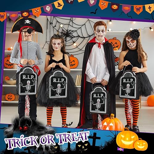 Miniatura 5 de Leitee 1 pieza de piñata de Halloween con temática de Halloween, piñata de papel rellenable para dulces, juguetes, decoración colgante de Halloween