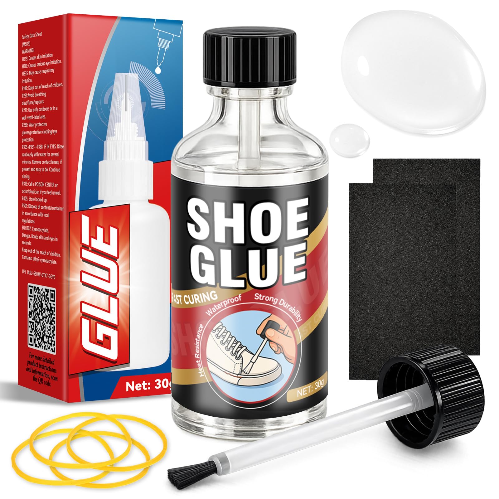 Shoe Glue Waterproof Clear Shoe Sole Repair Adhesive Heavy Duty Shoe Glue for Fixing Cracks and Peeling Soles