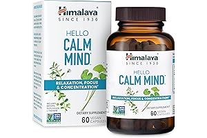 Hello Calm Mind Herbal Supplement: Optimal Cognitive Support for Focus, Concentration, and Relaxation