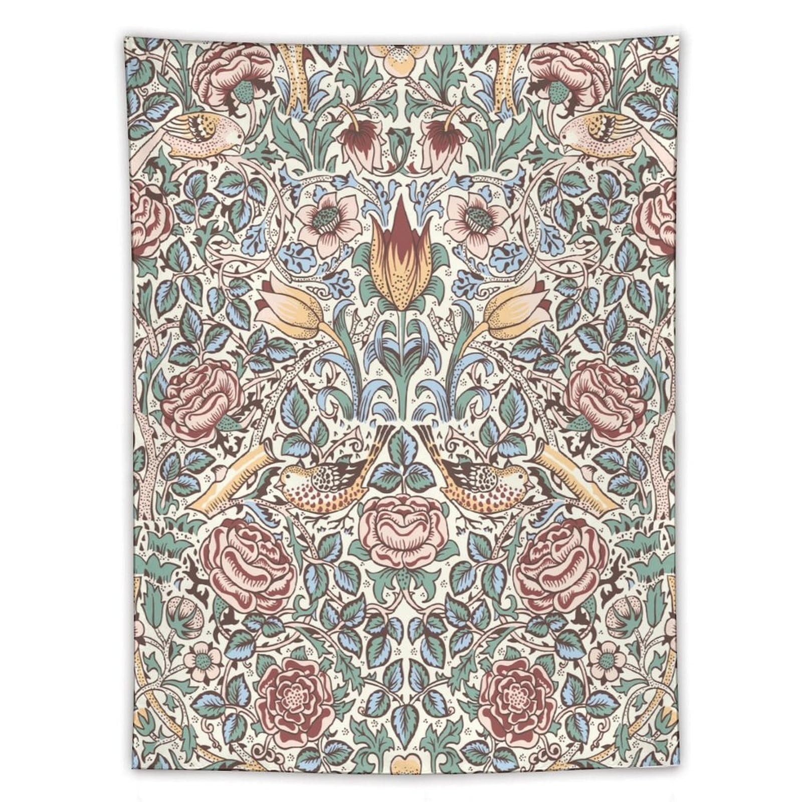 DDCBNS William Morris Vintage Plant Tapestry Wall