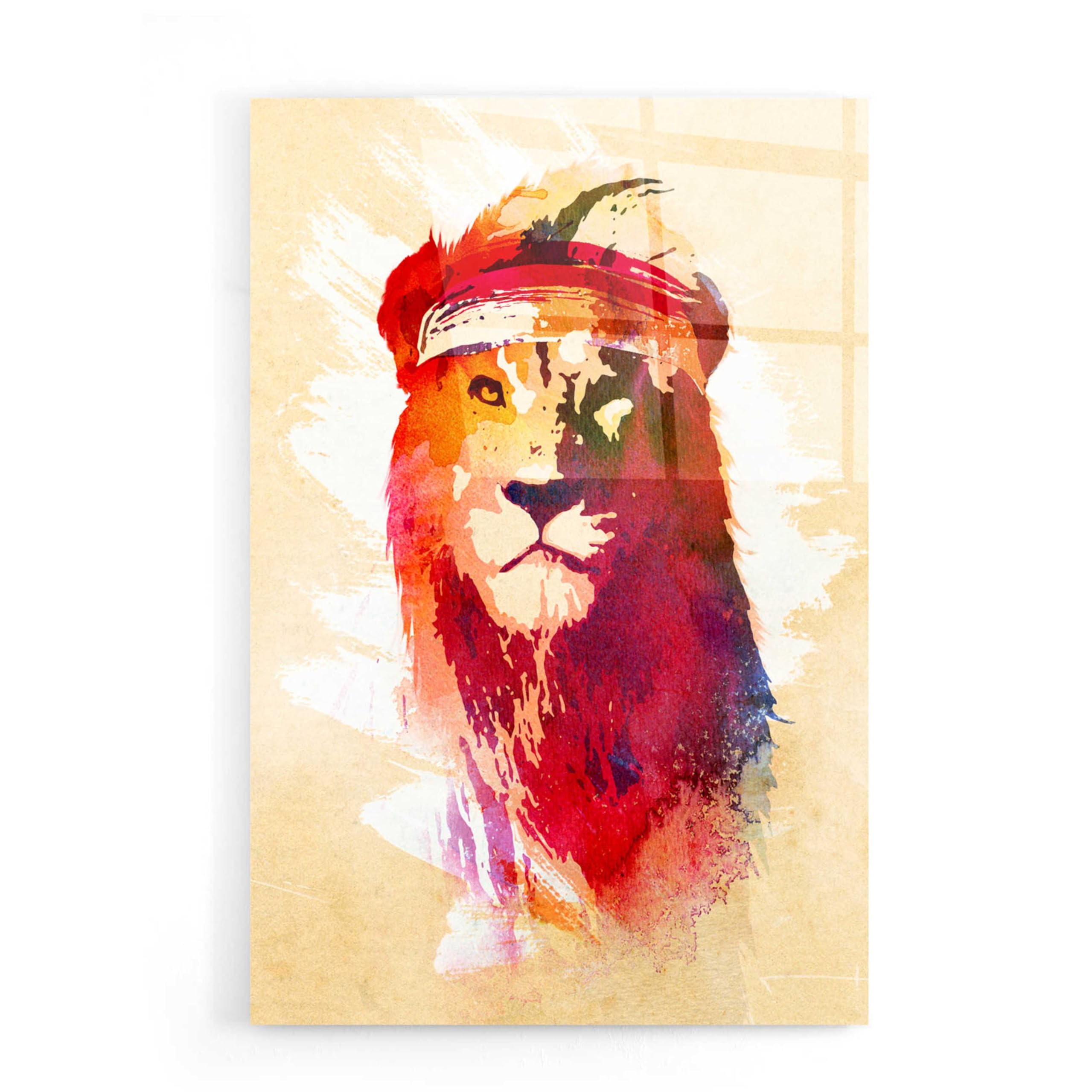 Amazon.com: Epic Art 'Gym Lion' by Robert Farkas, Acrylic Glass