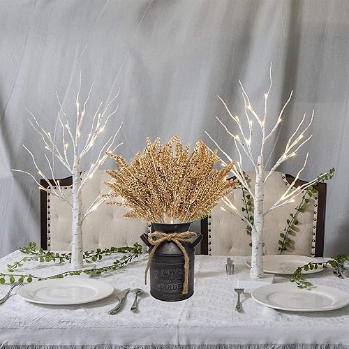 Vista 183 de CATTREE Helechos dorados - Plantas artificiales grandes y altas de 30 pulgadas, paquete de 2 decoraciones de Navidad, hojas de Boston doradas Hojas