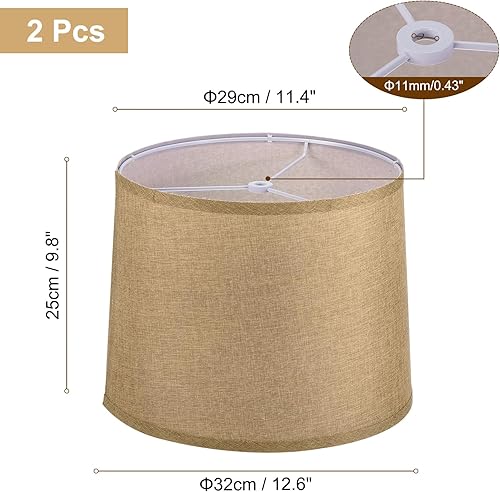 Miniatura 2 de PATIKIL Juego de 2 pantallas de lámpara para lámparas de mesa, 11.4 pulgadas superior x 12.6 pulgadas inferior x 9.8 pulgadas de alto, pantalla de