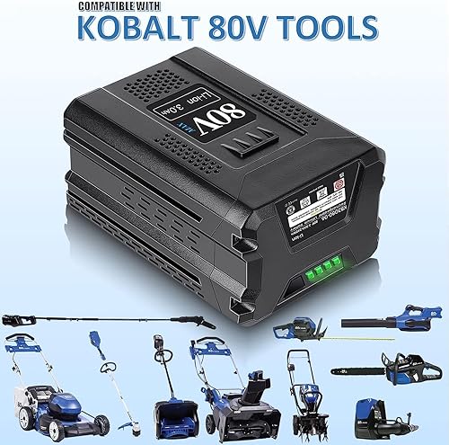 Miniatura 2 de Reemplazo de batería de 3.0Ah para batería Kobalt de 80 V KB2580-06 KB680-06 KB280-06 KB3080-06 2910303-RC Kobalt 80 V repuesto de batería (no para