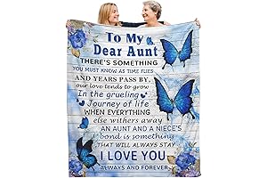 Aunt Gifts Aunty Birthday Presents from Niece Nephew, My Auntie Blanket