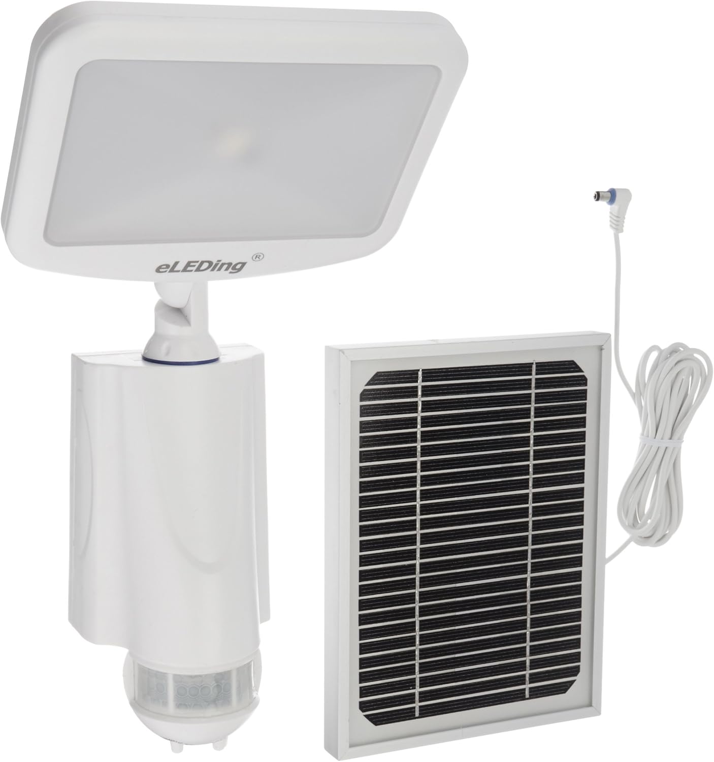 eLEDing Emergency Photo voltaic Hybrid Powered Built-in AI-Sensible Activated All-Evening Illuminating 7W/800LM CREE LED Flood Spot Mild w/Desk Stand and Charger