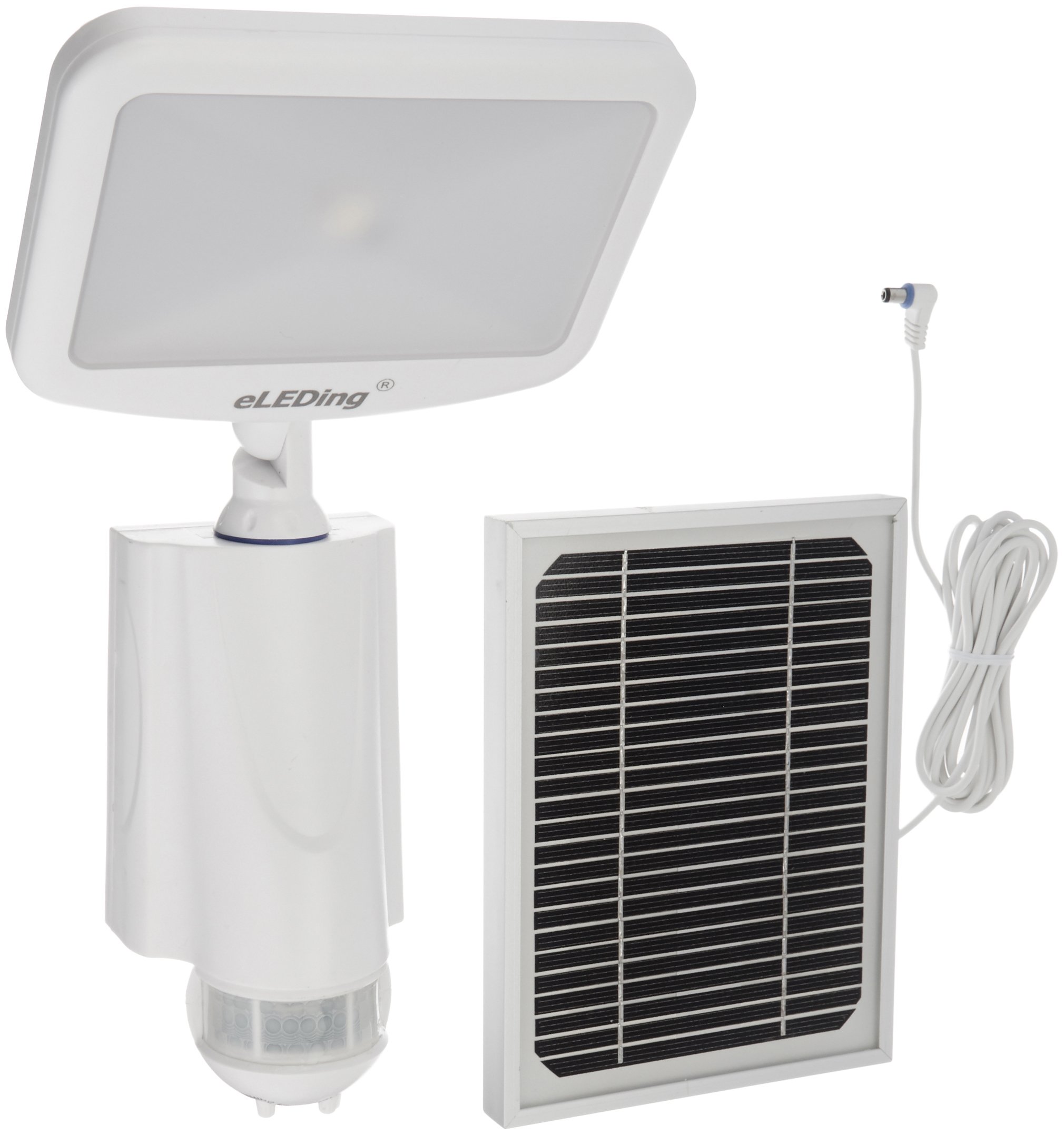 eLEDing Emergency Solar Hybrid Powered Integrated AI-Smart Activated All-Night Illuminating 7W/800LM CREE LED Flood Spot Light w/Table Stand and Charger