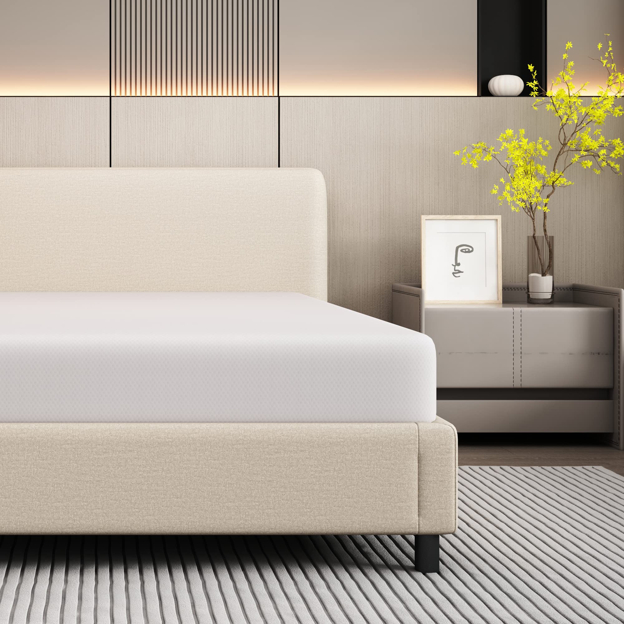 Materasso 90 x 200 cm, H3, in schiuma fredda, altezza 16 cm