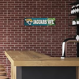 Rico Industries NFL Jacksonville Jaguars 16-Inch Plastic Street Sign Dcor