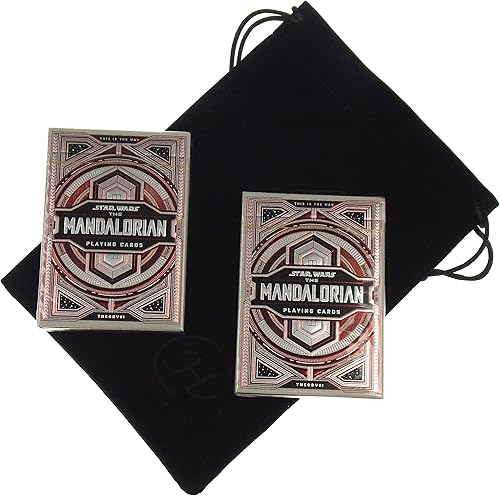 Bicycle Theory 11 cartas de Star Wars 2 mazos Mandalorian con bolsa de cordón de terciopelo