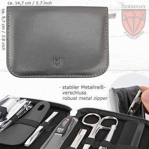 Miniatura 9 de 3 Swords Germany - calidad de marca 10 piezas manicura pedicura kit de aseo conjunto de moda de cuero en caja de regalo, juego de viajeHecho por 3