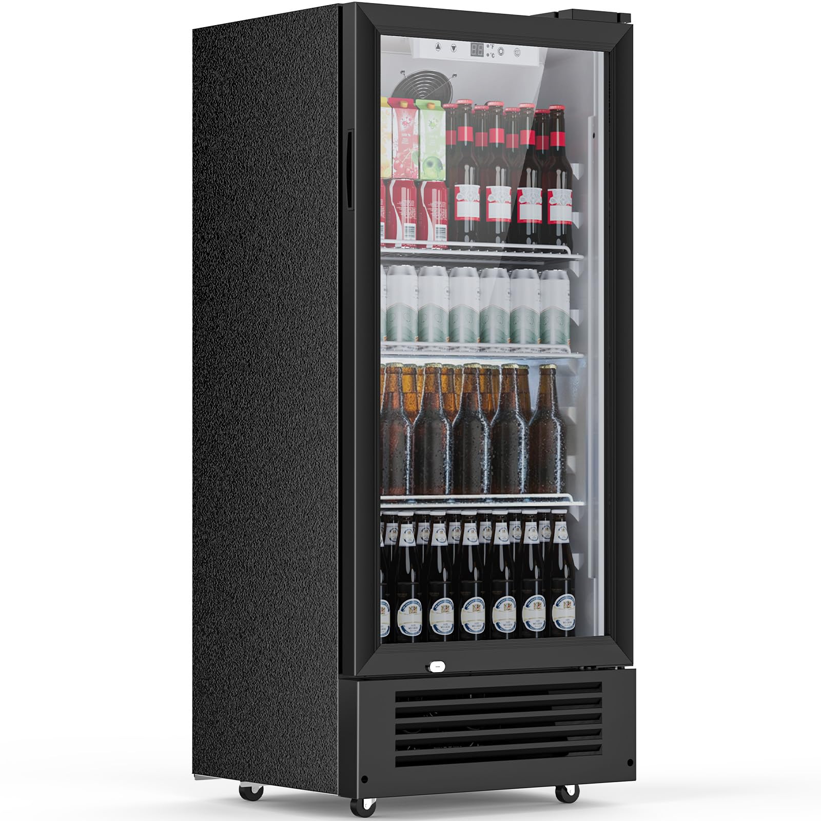 COWSAR 6 Cu.Ft. Beverage Refrigerator, Refrigerator Display with Double-Tempered Glass Door Glass Door Fridge w/Adjustable Shelves for Bar Restaurant Office,ETL Listed | Fridge.com