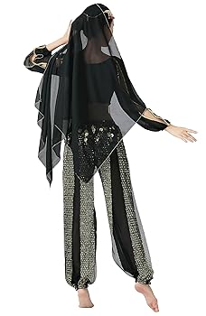 Amazon.com: Lauthen.S Women Belly Dance Outfit Coins Top