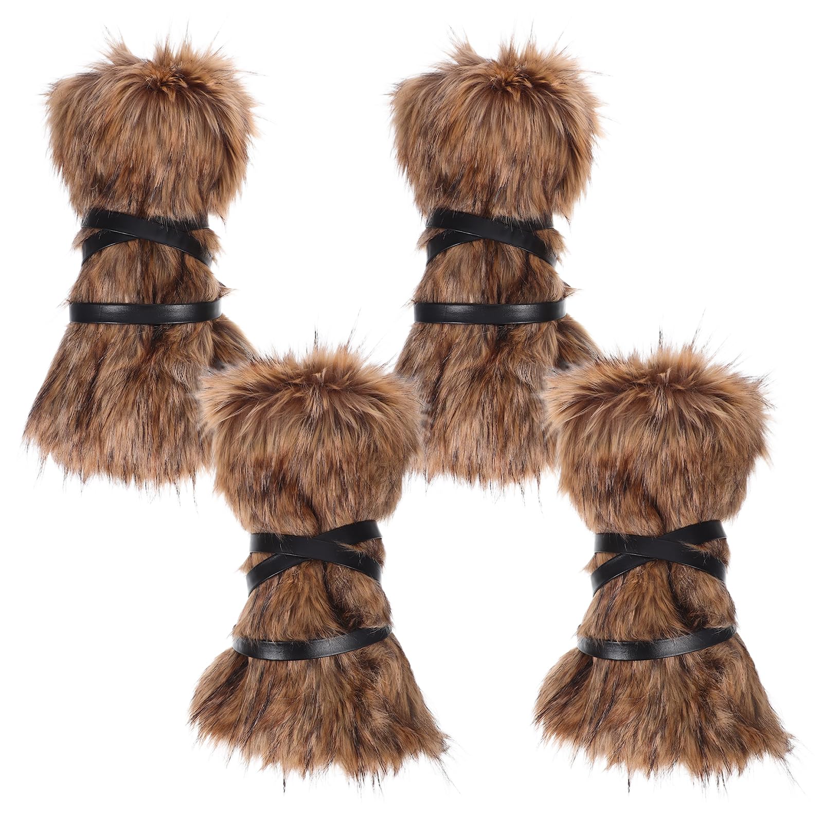 FOMIYES 2pares Calentadores De Piernas Viking Retro De Sintética Ajustables Para Festivales Calentadores De Piernas Suaves De Poliéster Para Mujeres y Hombres